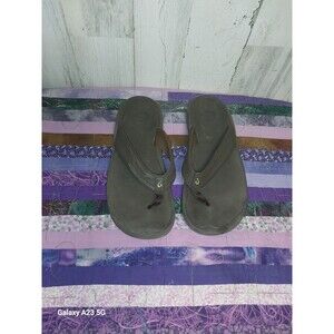Olukai Womens Ohana Flip Brown Slip On Sandals Comfort Thong Size 8.5